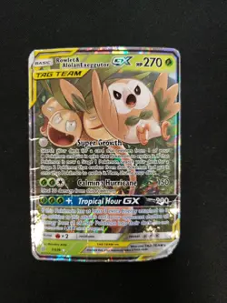 Rowlet & Alolan Exeggutor GX - 1/236 - Pokemon Unified Minds Sun & Moon Card DMG - Image 1