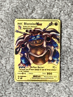 Blastoise VMax HP350 G-Max Geyser Blkstar Promo Gold Foil Fan Art Card NM!!! - Image 1