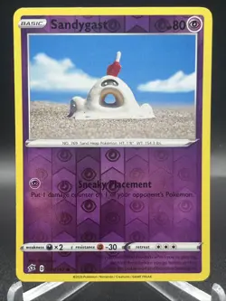 REVERSE HOLO Sandygast 081/192 NM - Yuka Morii Clay Art Rebel Clash Pokemon Card - Image 1