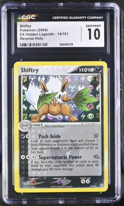 CGC 10 GEM MINT Shiftry 2004 EX Hidden Legends 14/101 Reverse Holo Pokemon Card - Image 1