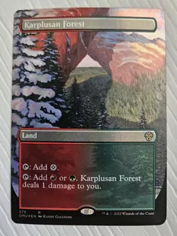 Magic: The Gathering Karplusan Forest (Borderless) Dominaria United Foil Card - Image 1