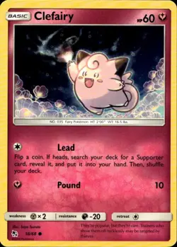 CLEFAIRY 38/68 Pokemon Card Hidden Fates Near Mint - Image 1