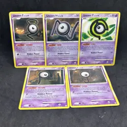 Pokemon TCG - Unown Card Lot - Diamond & Pearl Era - LP - Image 1