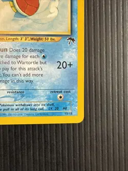 Pokemon TCG Wartortle Card 15/18 Southern Islands NM - Image 4