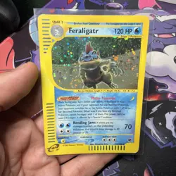 Feraligatr 12/165 | SWIRL Holo Rare | Expedition | WOTC Pokemon TCG | LP - Image 1