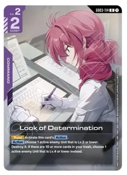 Newtype Look of Determination FOIL Gundam TCG Command GD03 R GD03-11 NM - Image 1