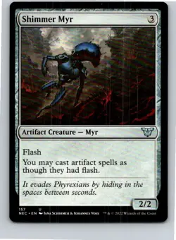 Magic the Gathering Shimmer Myr Commander: Kamigawa: Neon Dynasty MTG Free Ship! - Image 1