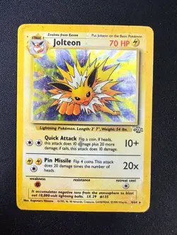 Jolteon - 4/64 - Holo Rare - Unlimited Edition Jungle (HP)#3 Pokemon - Image 1