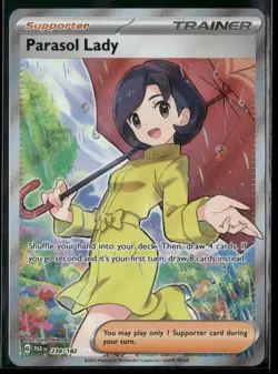 Parasol Lady 238/182 Ultra Rare Paradox Rift Pokemon Lightly Played - Image 1