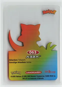 Abra 063 - Pokemon Edibas Lamincard 2005 - EXC - Image 2