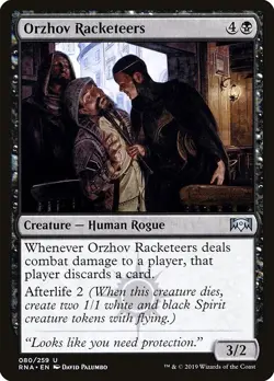 Orzhov Racketeers 2x FOIL RNA MTG Ravnica Allegiance Uncommon MINT black - Image 1