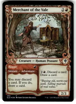 FOIL MTG NM Merchant of the Vale (Showcase) Throne of Eldraine Regular - Image 1