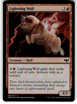 Lightning Wolf Innistrad: Crimson Vow Foil MTG NM - Image 1