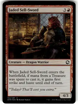 Jaded Sell-Sword Adventures in the Forgotten Realms Foil MTG - Image 1