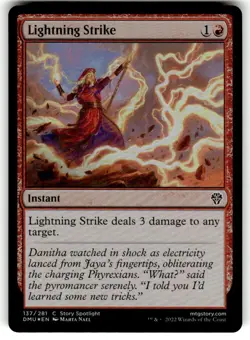 FOIL MTG NM Lightning Strike Dominaria United Foil - Image 1