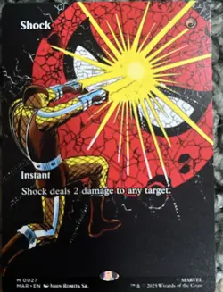 NM Borderless Shock, MTG, Marvel's Spider-Man, Magic the Gathering, 27 - Image 1