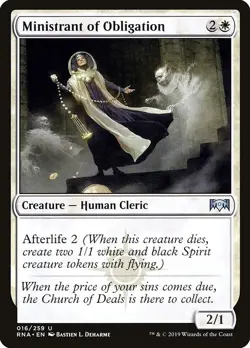 Ministrant of Obligation 2x FOIL RNA MTG Ravnica Allegiance Uncommon MINT white - Image 1