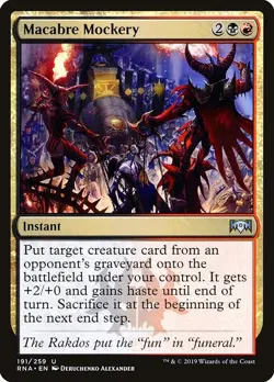 Macabre Mockery 2x FOIL RNA MTG Ravnica Allegiance Uncommon MINT black red - Image 1
