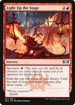 Light Up the Stage 1x FOIL RNA MTG Ravnica Allegiance Uncommon MINT red - Image 1