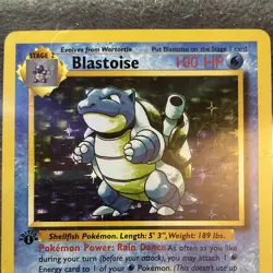 Blastoise 002/102 Base Set Shadowless 1st Edition Holo Rare 100 HP Pokemon Card - Image 3