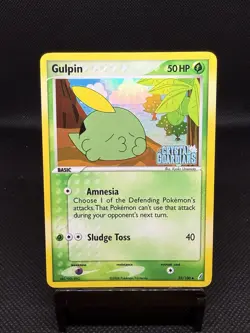 Pokemon EX Crystal Guardians Gulpin Card 33/100 Stamped Reverse Holo 2006 - Image 1