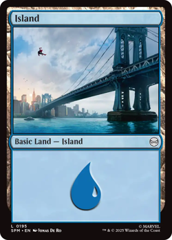 Island (0195) - NM - Marvel's Spider-Man - MTG - Image 1