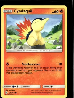 Pokemon Cyndaquil 39/214 Lost Thunder Non Holo Common 2 Card Lot - Image 1