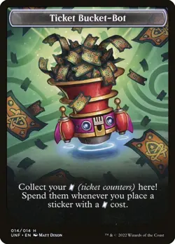 8x Ticket Bucket-Bot Token - NM - Unfinity - SPARROW MAGIC mtg - Image 1