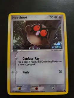 Pokemon TCG Card 2005 Unseen Forces - Hoothoot 59/115 Holo - Image 1