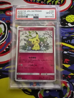 PSA 10 MIMIKYU 198/SM-P | Special Box Promo Japanese Pokemon Card - Image 1