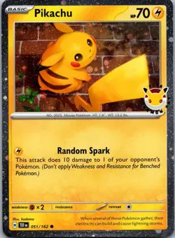 Pikachu (Pokemon Day 2026) Holo Common Miscellaneous Cards & Products 051/162 NM - Image 1