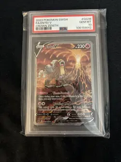 2023 POKEMON SWORD & SHIELD CROWN ZENITH #GG36 FULL ART/ENTEI V PSA 10 - Image 1