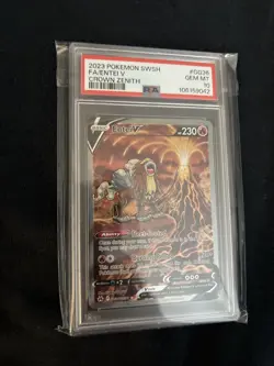 2023 POKEMON SWORD & SHIELD CROWN ZENITH #GG36 FULL ART/ENTEI V PSA 10 - Image 3