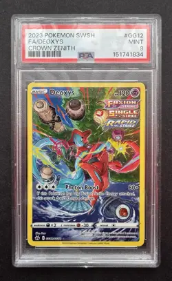 *PSA 9* Deoxys GG12/GG70 - Crown Zenith Galarian Gallery - Mint Pokemon Card - Image 1
