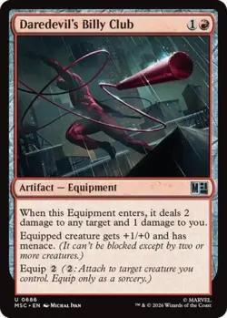 ~ Daredevil's Billy Club ~ NM Foil ~ Commander: Marvel Super Heroes ~ MTG ~ - Image 1