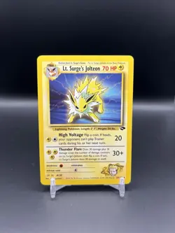 Pokemon TCG Lt. Surge's Jolteon 28/132 Gym Challenge Non-Holo Rare Card - Image 1