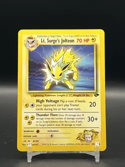 Pokemon TCG Lt. Surge's Jolteon 28/132 Gym Challenge Non-Holo Rare Card - Image 3