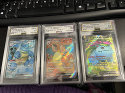 AGS 10 CHARIZARD VENUSAUR BLASTOISE ex SR sv2a Set Pokemon Card 151 Sequential - Image 1
