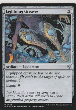 Lightning Greaves 55 Uncommon Commander: Aetherdrift Magic: The Gathering NM - Image 1