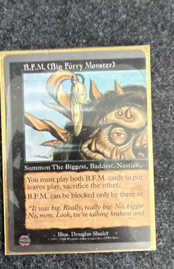 B.F.M. (Big Furry Monster) Unglued MTG Magic the Gathering - L, R sides - Image 2