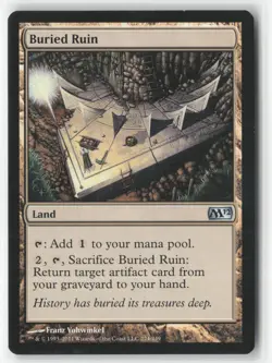 Buried Ruin 224 Uncommon Magic 2012 (M12) Magic: The Gathering Near Mint - Image 1