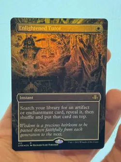 1X FOIL Enlightened Tutor BORDERLESS MINT MTG Magic DMR Dominaria Remastered EDH - Image 1