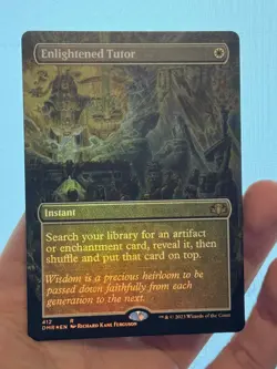 1X FOIL Enlightened Tutor BORDERLESS MINT MTG Magic DMR Dominaria Remastered EDH - Image 3