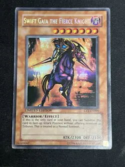 Yugioh Swift Gaia The Fierce Knight CT1-EN004 Secret/Ultra Misprint - Image 1