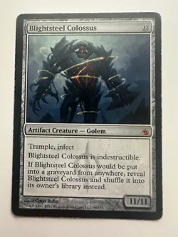 Blightsteel Colossus LP Mirrodin Besieged 99/155 MTG Magic the Gathering Regular - Image 1