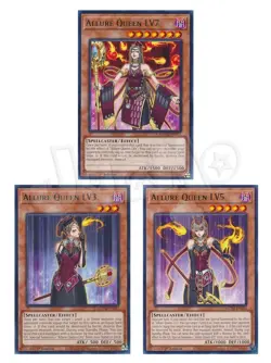 Yugioh - Allure Queen LV3 LV5 LV7 Set - 1st Edition Rare LP - Plus Free Holo - Image 1
