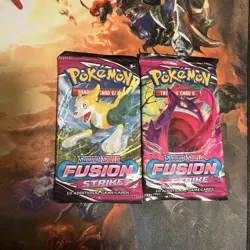TWO Pokemon TCG Fusion Strike 2x Booster Packs- 10 Cards Each - SEALED 820650809163 - Image 1