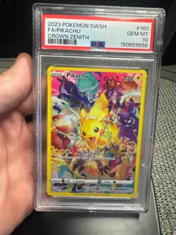 Pokemon Pikachu Sword Shield Crown Zenith 160/159 PSA 10 - Image 1