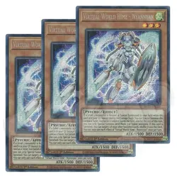 Yugioh Virtual World Hime Nyannyan x 3 1st Prismatic Secret Rare NM - Free Holo - Image 1