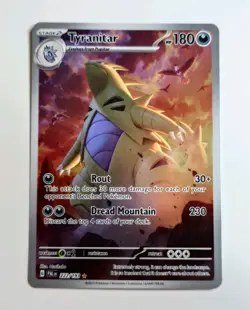 Pokemon TCG Tyranitar Holo Card Scarlet & Violet Paldea Evolved 222/193 - Image 1